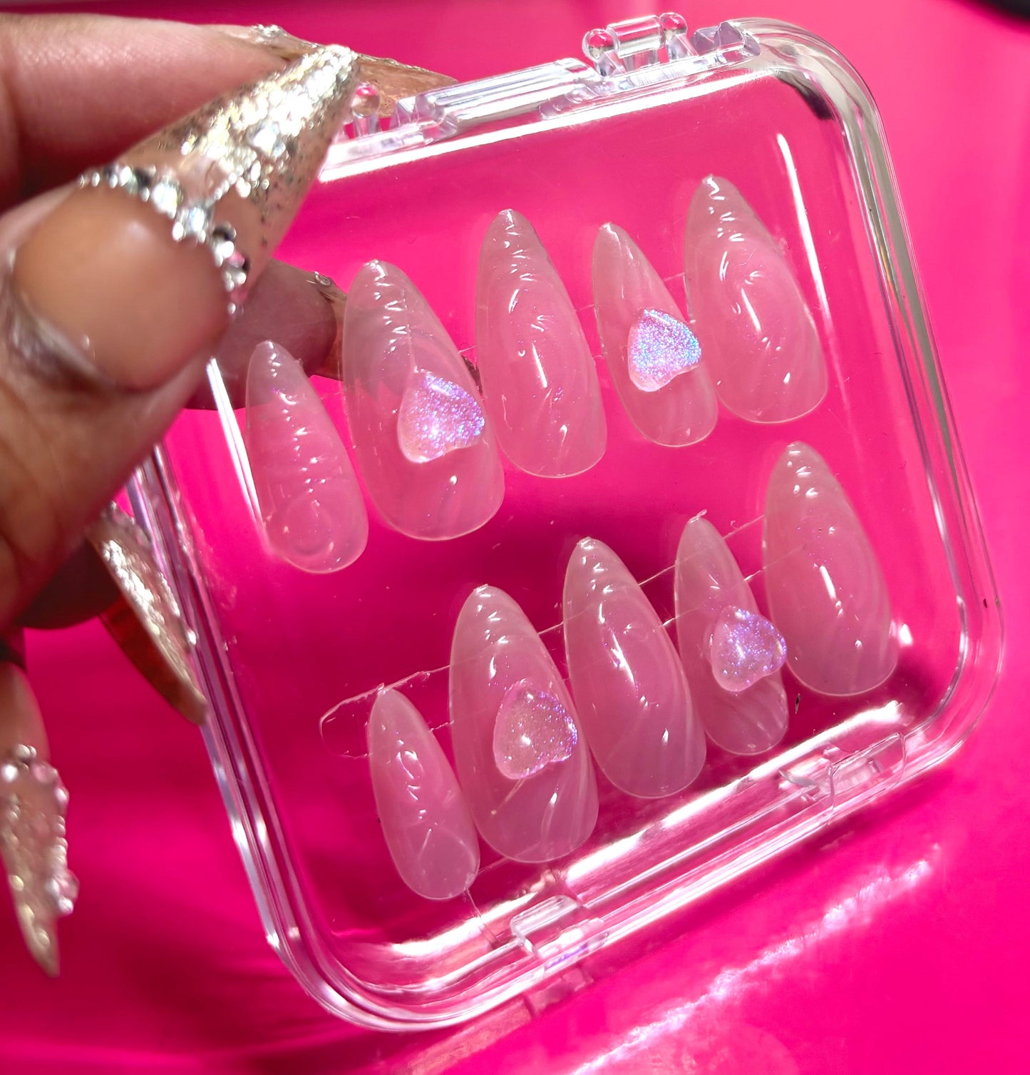 FCK IT PRESS EM ON Medium Stiletto Nails 10pc Set