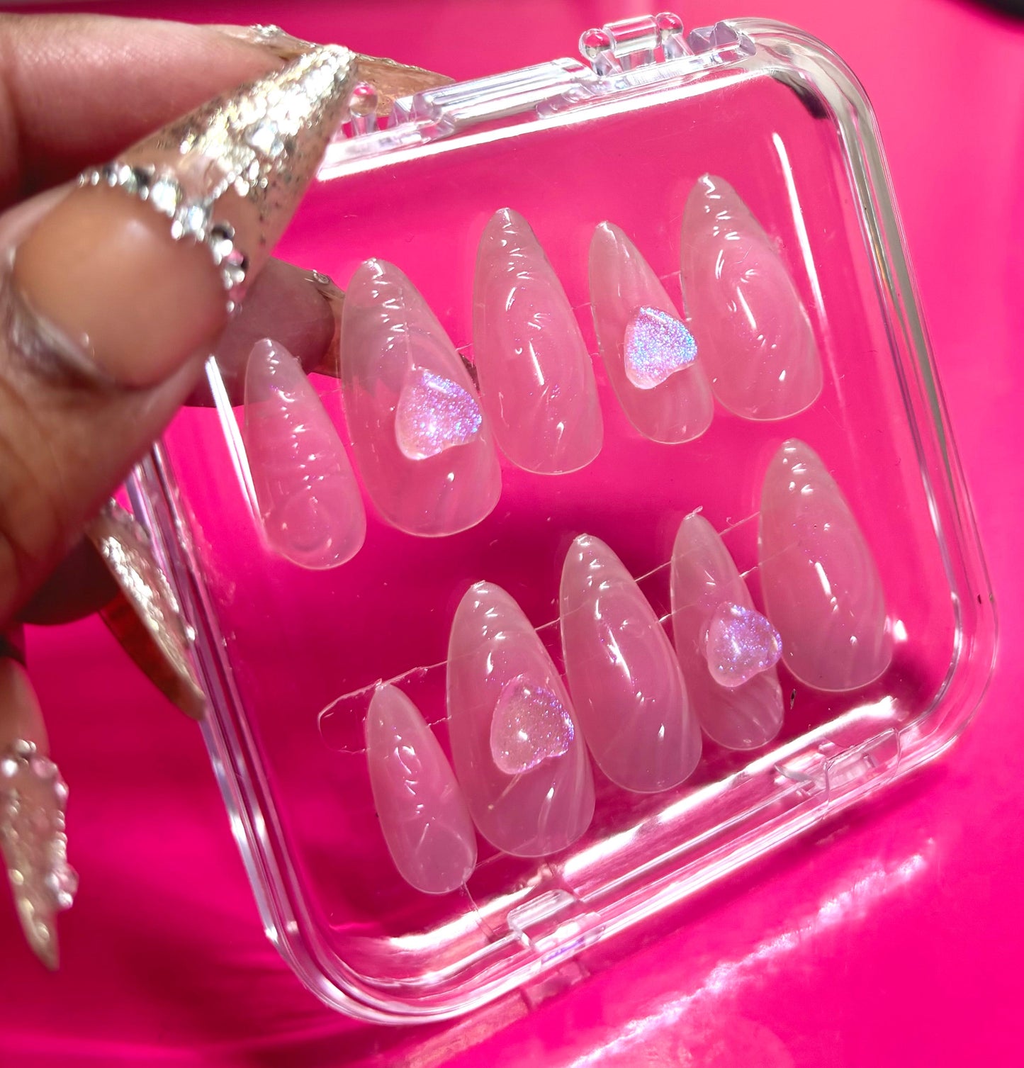 FCK IT PRESS EM ON Medium Stiletto Nails 10pcs Set