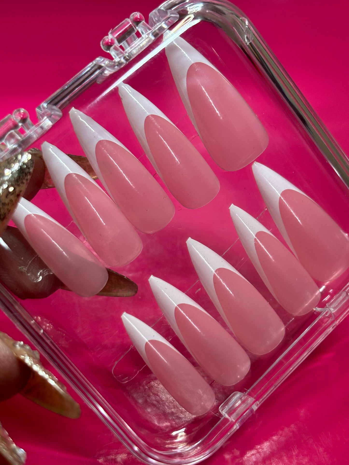 FCK IT PRESS EM ON Long Stiletto Nails 10pcs Set